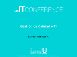 Gesti&oacute;n de Calidad y TI