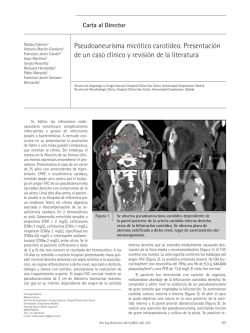Pseudoaneurisma mic&oacute;tico carot&iacute;deo. Presentaci&oacute;n de un