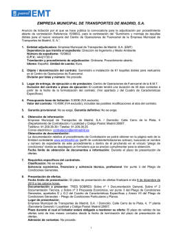 Anuncio de licitaci&oacute;n