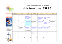 diciembre 2015 - Colegio Nuestra Se&ntilde;ora del Huerto Pando