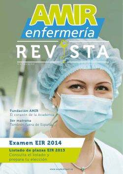 AMIR Enfermer&iacute;a Revista - 31 de Enero de 2015