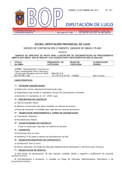 EXCMA. DEPUTACI&Oacute;N PROVINCIAL DE LUGO