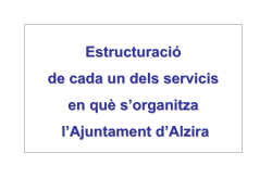 Estructuraci&oacute; de cada un dels servicis en qu&egrave; s`organitza l