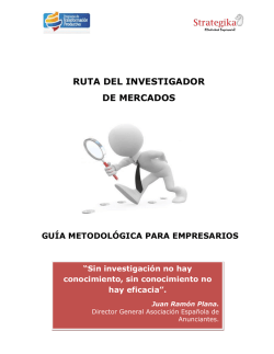 RUTA DEL INVESTIGADOR DE MERCADOS