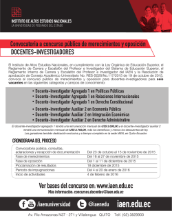 Convocatoria en espa&ntilde;ol e ingl&eacute;s