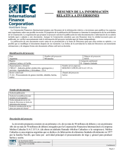 Informacion Relativa a Inversiones