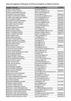 Bolsa de Colegiados Certificadores de Eficiencia Energ&eacute;tica en