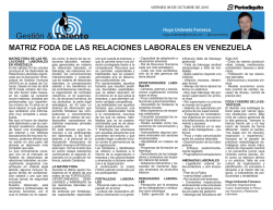 MATRIZ FODA DE LAS RELACIONES LABORALES EN