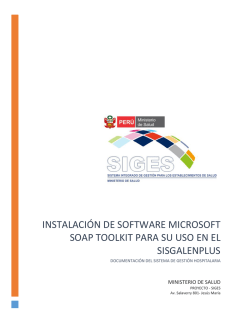 INSTALACI&Oacute;N DE SOFTWARE MICROSOFT SOAP TOOLKIT para