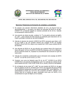 Ejercicios Titulaciones de formaci&oacute;n de complejos y precipitados 1