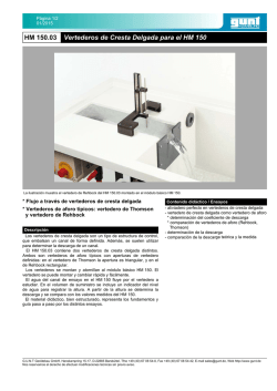 HM 150.03 Vertederos de Cresta Delgada para el HM 150