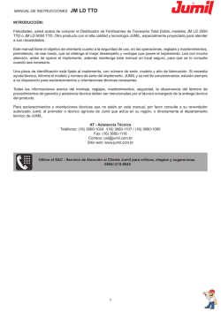 1 MANUAL DE INSTRUCCIONES JM LD TTD Utilice el SAC