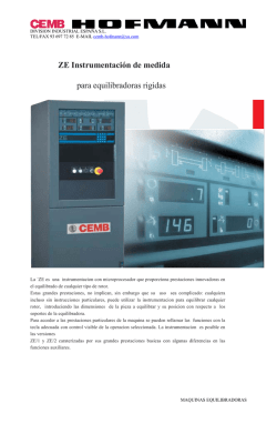 ZE Instrumentaci&oacute;n de medida para equilibradoras
