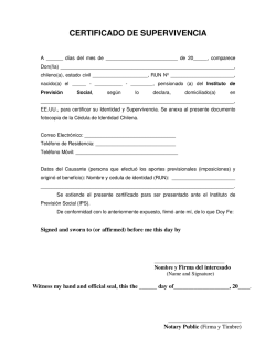 Certificado de supervivencia IPS