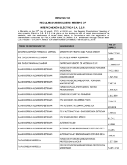 minutes 104 regular shareholders` meeting of interconexi&oacute;n