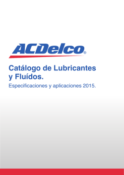 Cat&aacute;logo de Lubricantes y Flu&iacute;dos.