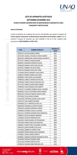 lista de aspirantes aceptados septiembre-diciembre 2015