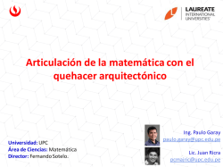 2. Articulacion de la matematica con el quehacer