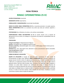 ficha t&eacute;cnica rimac cipermetrina 25 ec