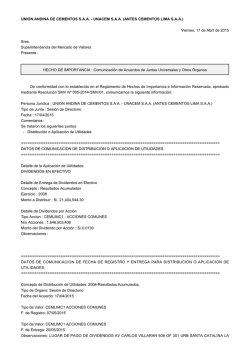 UNION ANDINA DE CEMENTOS S.A.A. - UNACEM S.A.A.