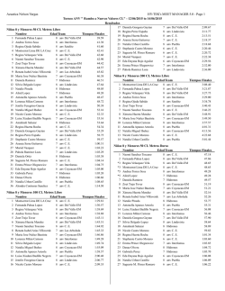 Resultados - Acu&aacute;tica Nelson Vargas