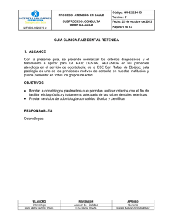 GU&Iacute;A CL&Iacute;NICA DE RAIZ DENTAL RETENIDA