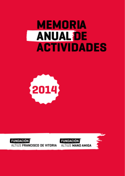 MEMORIA ANUAL DE - 1 Kilo de Ayuda