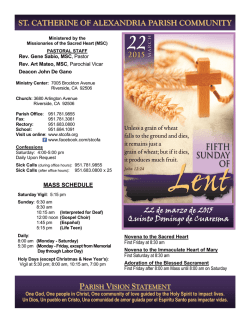 ST. CATHERINE OF ALEXANDRIA PARISH COMMUNITY