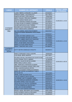 Cronograma de pruebas t&eacute;cnicas INP