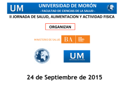 II JORNADA DE SALUD, ALIMENTACION Y ACTIVIDAD FISICA