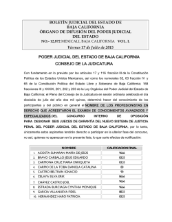 Etapa del Examen de Conocimientos Avanzados y