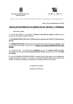 Jornada Partida - Colegio Tirso de Molina