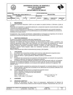 OBJETIVOS GENERALES - Universidad Central de Venezuela