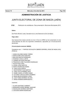 JUNTA ELECTORAL DE ZONA DE BAEZA (JA&Eacute;N)