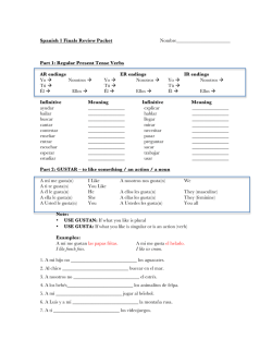Spanish 1 Finals Review Packet - Stjohns