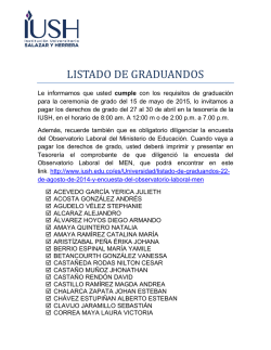 LISTADO DE GRADUANDOS