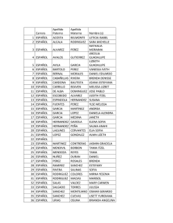 1 ESPA&Ntilde;OL ACOSTA BELMONTE LETICIA ISABEL 2 ESPA&Ntilde;OL