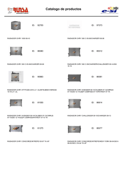 Cat&aacute;logo de Radiadores Chrysler