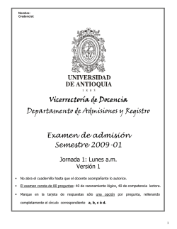 Vicerrector&iacute;a de Docencia Vicerrector&iacute;a de Docencia Departamento