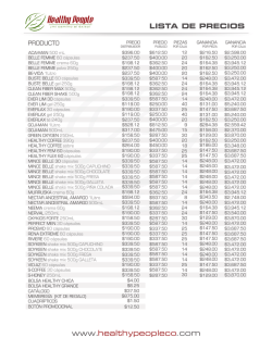 lista de precios - Healthy People Co.