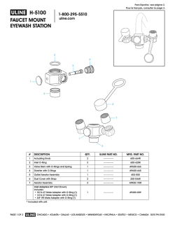 &pi; H-5100 FAUCET MOUNT EYEWASH STATION