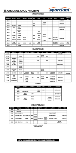 ACTIVIDADES ADULTO ARBOLEDAS