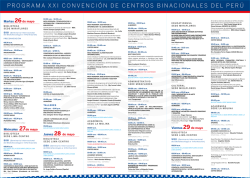 programa xxi convenci&oacute;n de centros binacionales del per&uacute;