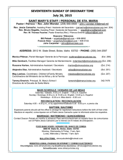 July 26 - St Marys Catholic Church