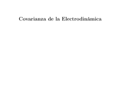 Covarianza de la Electrodin&aacute;mica
