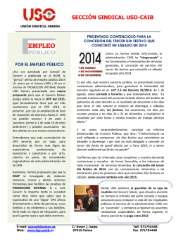 SECCI&Oacute;N SINDICAL USO-CAIB