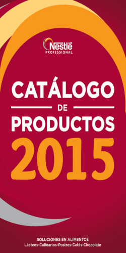 Catalogo 2015 Nestl&eacute; Professional