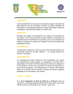 dirigido a - Coordinaci&oacute;n de Posgrado e Investigaci&oacute;n