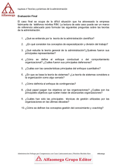 Cap&iacute;tulo 2 Teor&iacute;as y pr&aacute;cticas de la administraci&oacute;n