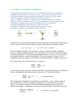 LA MATERIA. CUESTIONES Y PROBLEMAS En una c&aacute;psula de
